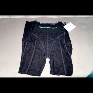 Alexander Wang Logo Waistband Lace Paneled Leggings